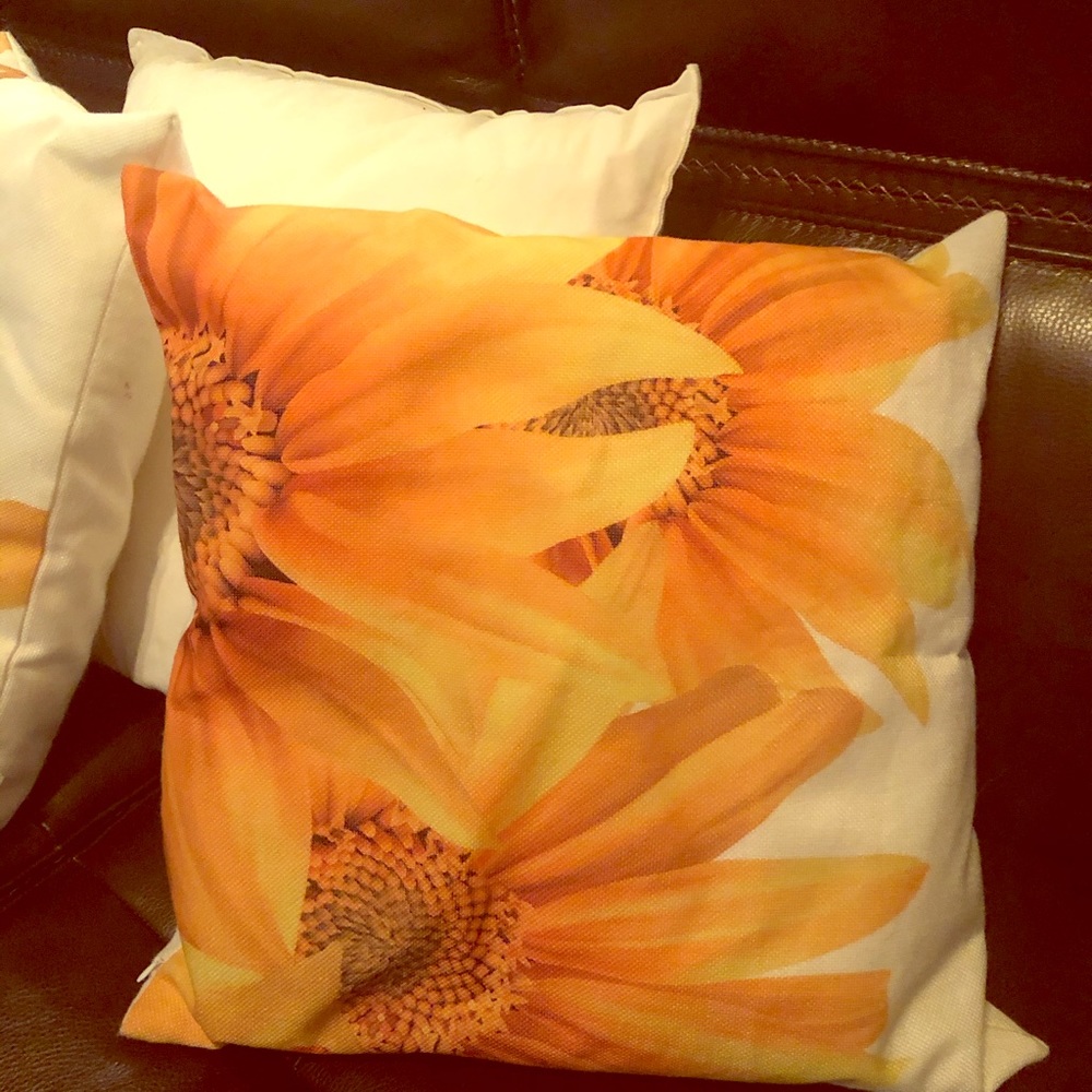 2 for 10.00 Sunflower Pillows 16x16”